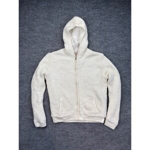 Ashley Sunrise Collection Cream Waffle Knit Sherpa Lined Zip‎ Hoodie XL